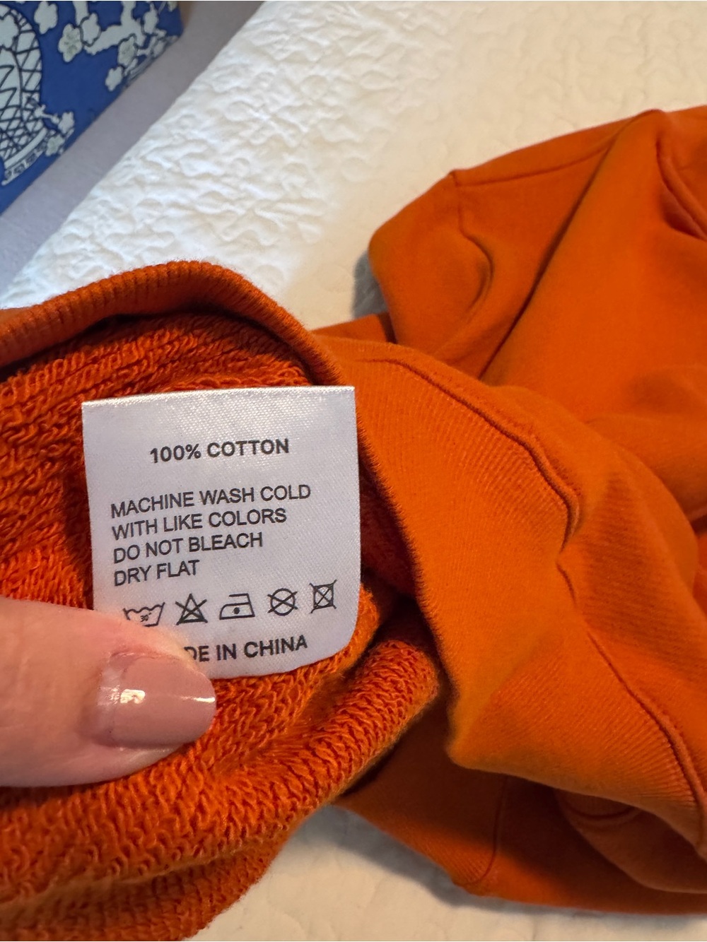 Parke Orange Crewneck Sweatshirt with White Lettering - Picture 5 of 5